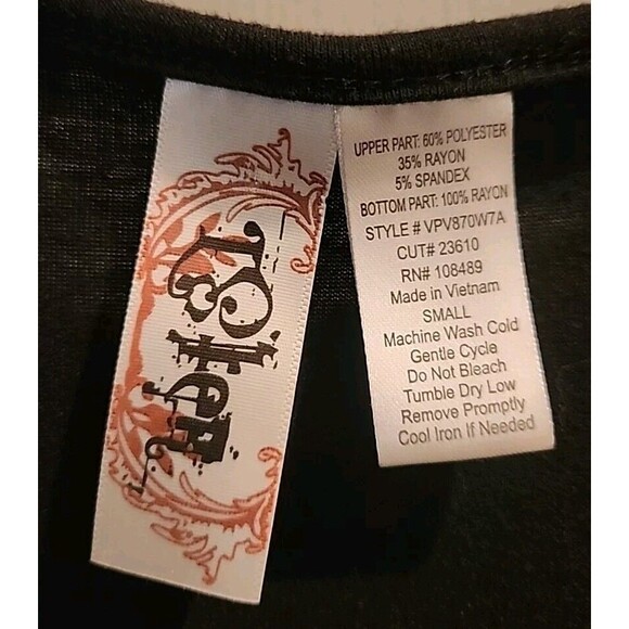 L8ter Sun Dress Black Floral Womens Size Small Tank Top Style Above the Knee - Picture 5 of 9